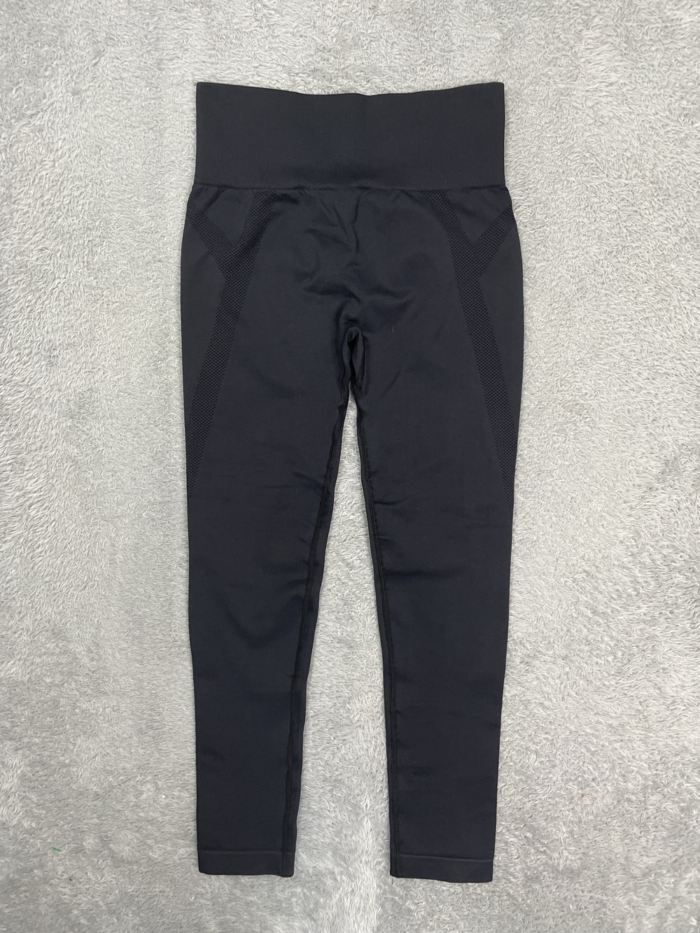 Halara Leggings Womens L Black Seamless 7/8 High Waist Scrunch Butt Shaping